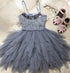 Little Princess Feathers And Ruffles Dress - Little Palace Store